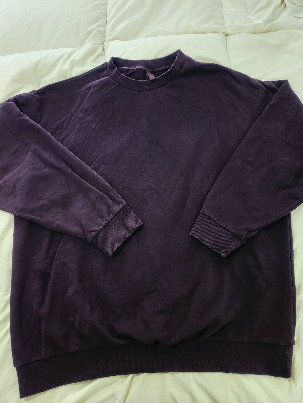Skims French Terry Sweatshirt Dark Plum Mens Size 2XL